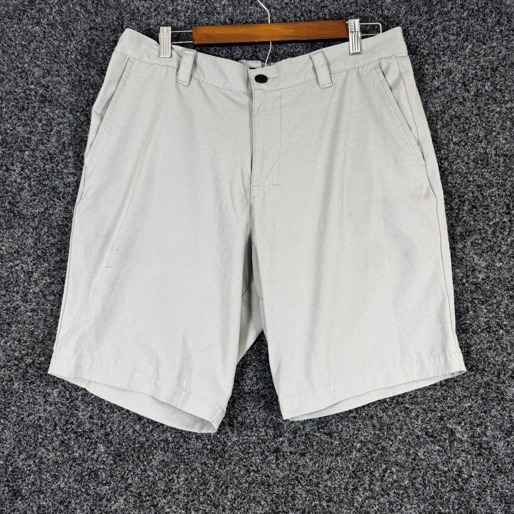 Banana Republic Core Temp Men 32 Shorts Light Gray Micro Stripe Performance Golf